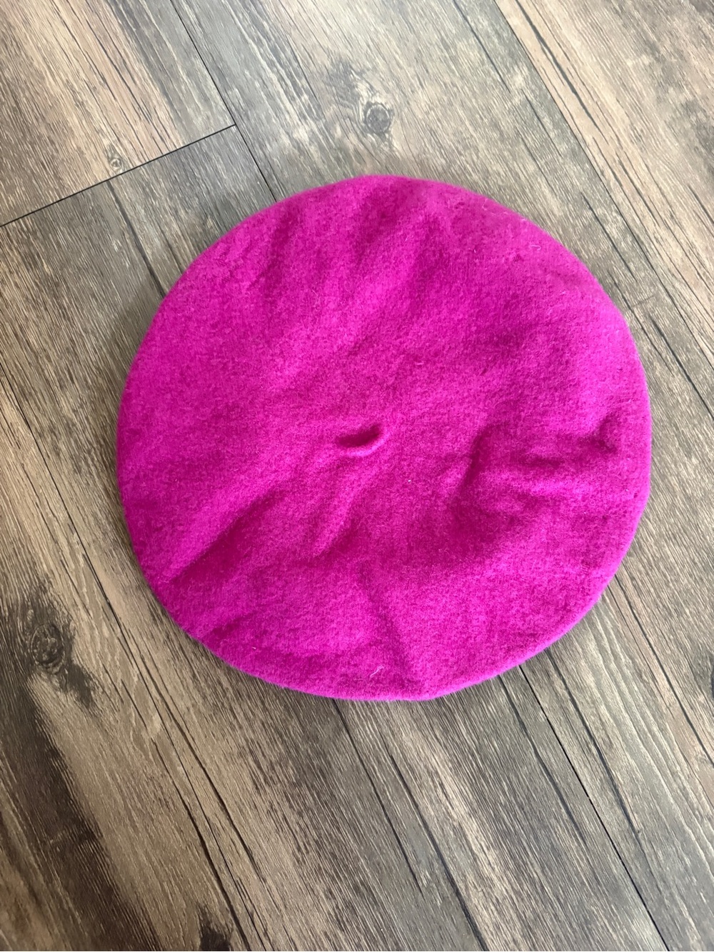 Fuchsia Wool Beret